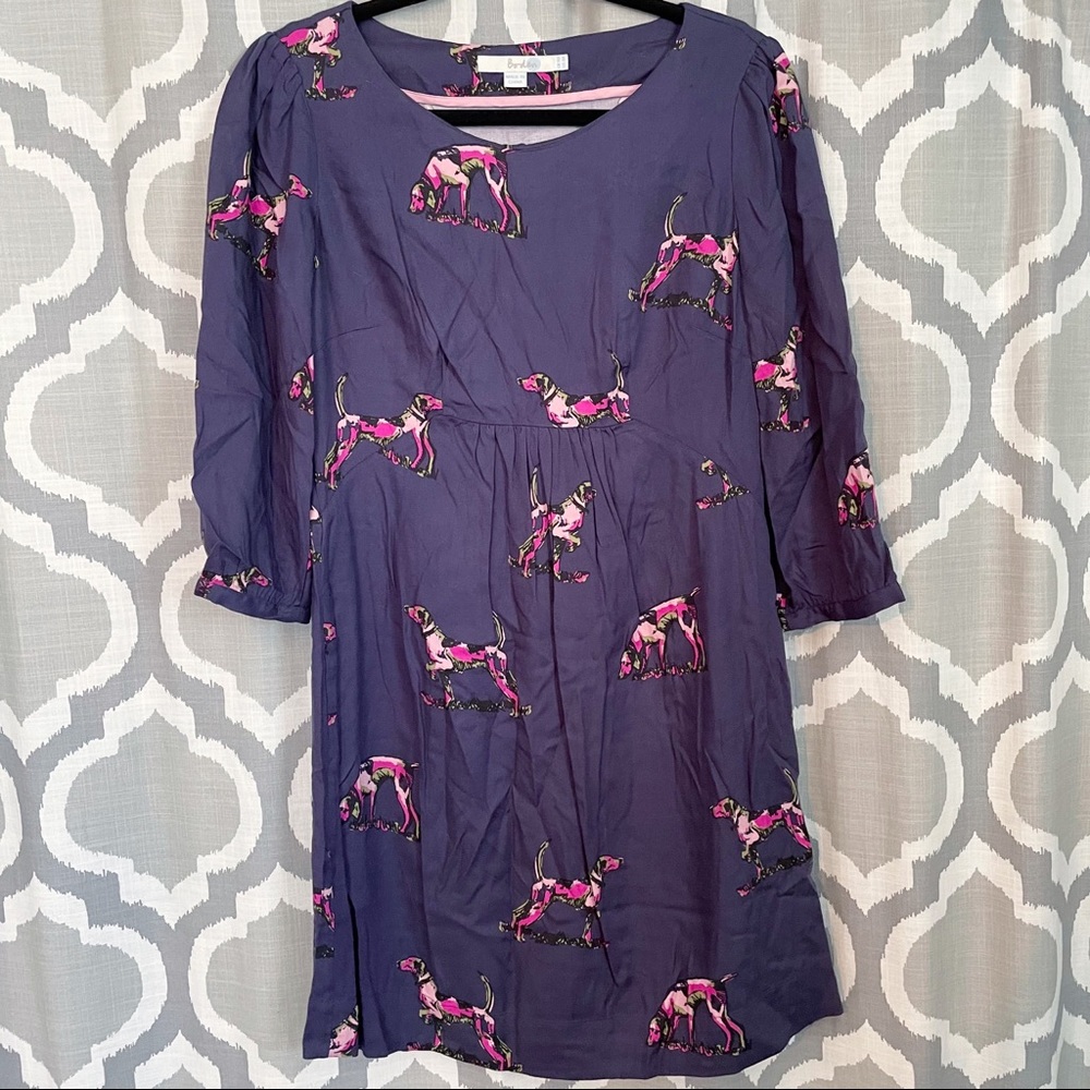 Boden Dog Print mini dress